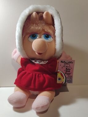 McDonald’s Baby Miss Piggy Plush - Pink, Red, White